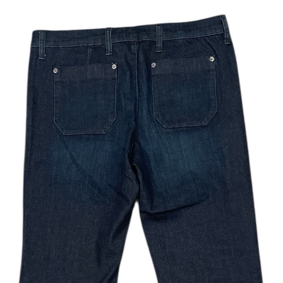 Banana Republic Wide Leg Dark Wash Stretch Jeans 30/10 • Long 34” Inseam - Picture 6 of 10